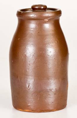 Unusual Miniature Stoneware Churn with Guide Inscribed "Bill Foe"