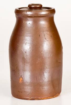 Unusual Miniature Stoneware Churn with Guide Inscribed "Bill Foe"