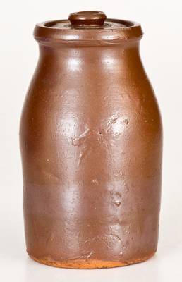 Unusual Miniature Stoneware Churn with Guide Inscribed "Bill Foe"