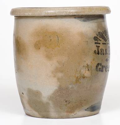 Jas. Hamilton & Co. / Greensboro, PA Stoneware Jar with Stenciled Decoration