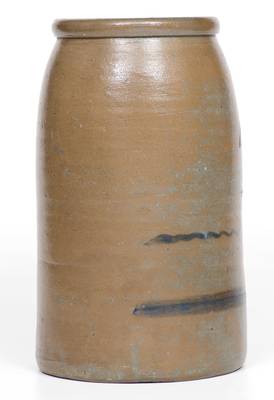Stoneware Striped Canning Jar with Freehand Numeral 1, Western PA / West Virginia