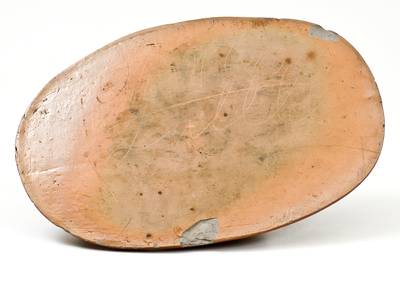 Very Unusual Sewer Tile Match Safe with Inscription on Underside