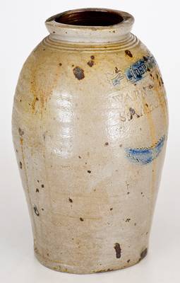 Rare LIBERTY FOREV / WARNE & LETTs 1807 / S. AMBOY. N. JERSY Stoneware Jar