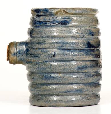 Fine Small-Sized Stoneware Rundlet with Cobalt Decoration