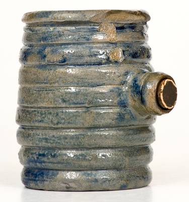 Fine Small-Sized Stoneware Rundlet with Cobalt Decoration
