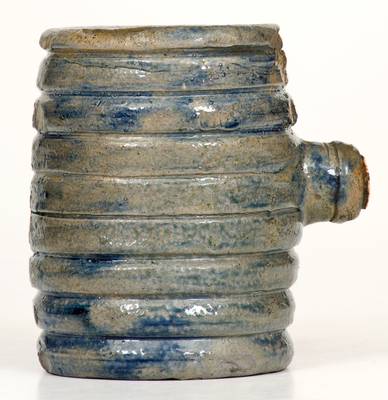 Fine Small-Sized Stoneware Rundlet with Cobalt Decoration