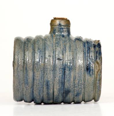 Fine Small-Sized Stoneware Rundlet with Cobalt Decoration