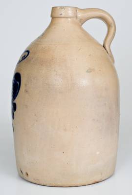 Unusual FORT EDWARD POTTERY CO. Stoneware Jug with Bold Heart-Shaped Decoration