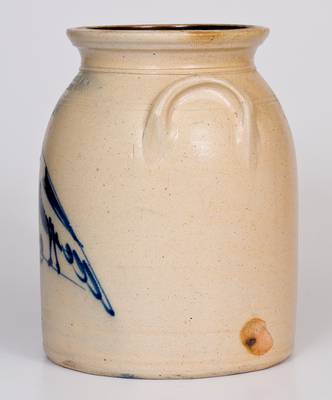 F. B. NORTON & CO. / WORCESTER, MASS. Stoneware Jar with Bold Bird Decoration