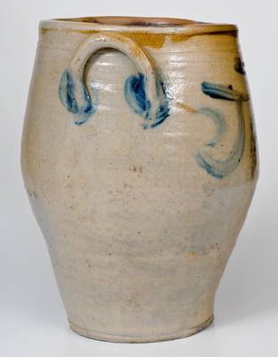 Rare SWAN & STATES / STONINGTON, CT Stoneware Jar Inscribed "J. C."