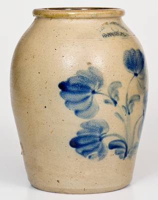 Rare T.H. WILLSON & CO / HARRISBURG, PA Stoneware Jar, circa 1852-55