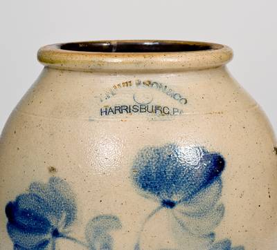 Rare T.H. WILLSON & CO / HARRISBURG, PA Stoneware Jar, circa 1852-55