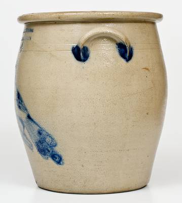 Rare Four-Gallon COWDEN & WILCOX / HARRISBURG, PA Stoneware Peacock Jar