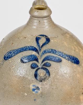 Very Rare att. John Morgan, Rockbridge County, Virginia Stoneware Jug w/ Incised Decoration