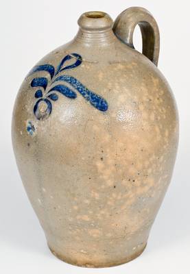 Very Rare att. John Morgan, Rockbridge County, Virginia Stoneware Jug w/ Incised Decoration