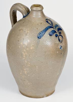 Very Rare att. John Morgan, Rockbridge County, Virginia Stoneware Jug w/ Incised Decoration