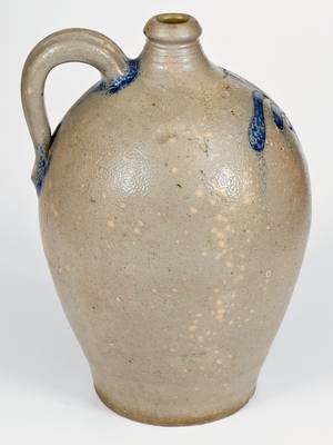 Very Rare att. John Morgan, Rockbridge County, Virginia Stoneware Jug w/ Incised Decoration