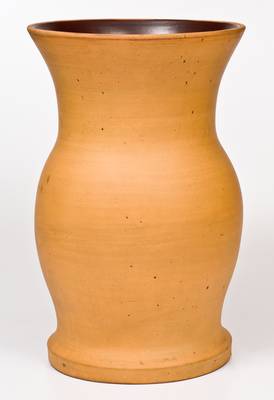 Very Unusual Large Tanware Vase, probably New Geneva or Greensboro, PA