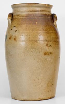 Exceptional NASHVILLE, TENN. 10 Gal. Stoneware Advertising Churn w/ Elaborate Decoration