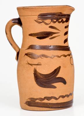 Fine Large-Sized Tanware Pitcher, Greensboro or New Geneva, PA