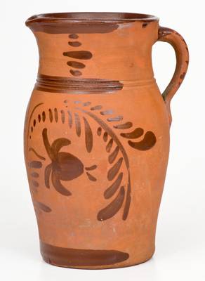 Large-Sized Tanware Pitcher, Greensboro or New Geneva, PA origin