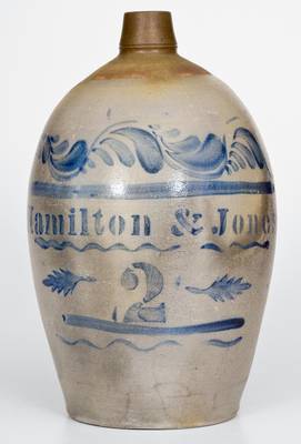 Rare Hamilton & Jones (Greensboro, Pennsylvania) Stoneware Jug