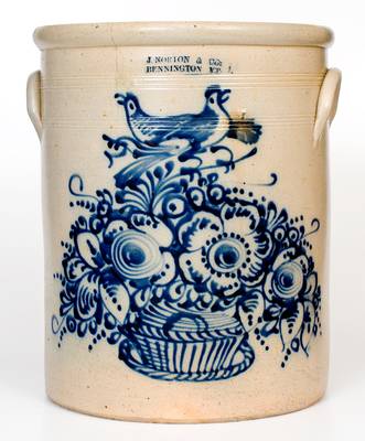J. NORTON & CO: / BENNINGTON VT. Flower Basket Crock