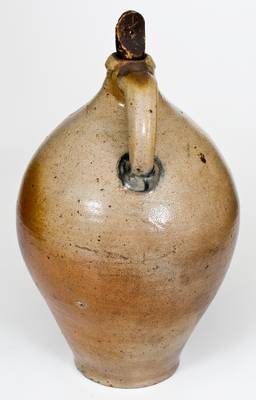 Outstanding and Rare Manhattan Stoneware Jug w/ Incised Bird Decoration, possibly Crolius family
