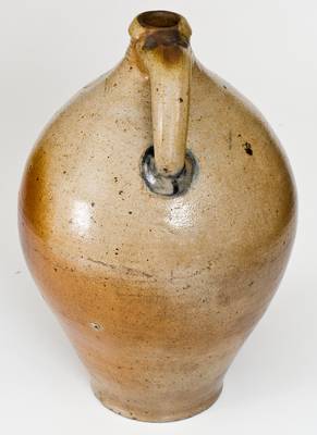 Outstanding and Rare Manhattan Stoneware Jug w/ Incised Bird Decoration, possibly Crolius family