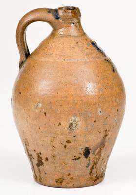 Extremely Rare 1/4 Gal. Stoneware Jug w/ Incised Heart, Manhattan, circa 1800