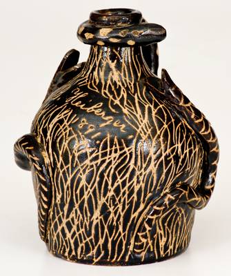 Exceptional Boonville, MO Stoneware Snake Jug Inscribed 