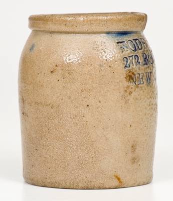 TODE BROS / 272 BOWERY / NEW YORK Small Salt-Glazed Stoneware Jar