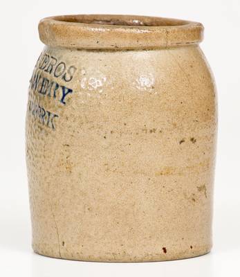 TODE BROS / 272 BOWERY / NEW YORK Small Salt-Glazed Stoneware Jar