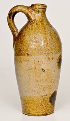 Scarce 1/4 Gal. BOSTON Stoneware Jug with Double Iron-Oxide Dip, Frederick Carpenter, early 19th century