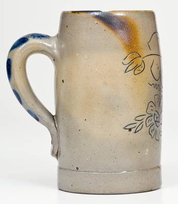 Rare New Ulm, Minnesota Stoneware Mug with Incised Decoration