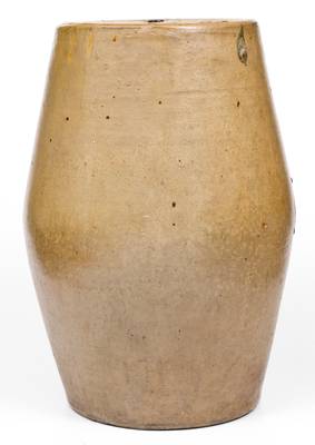 Outstanding 10 Gal. Ohio Stoneware Keg with Tree Decoration