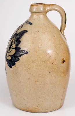 Fine F. STETZENMEYER & CO. / ROCHESTER, NY Stoneware Jug with Leaf Decoration