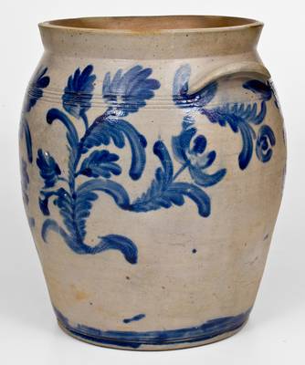 Exceptional 6 Gal. Baltimore Stoneware Jar w/ Bold Decoration attrib. David Parr Sr., circa 1825