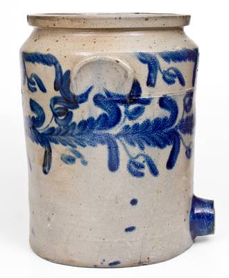 Fine 6 Gal. Baltimore Stoneware Water Cooler w/ Elaborate Decoration, circa 1825