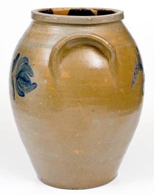 5 Gal. H H ZIGLER / NEWVILLE, PA Stoneware Jar w/ Floral Decoration