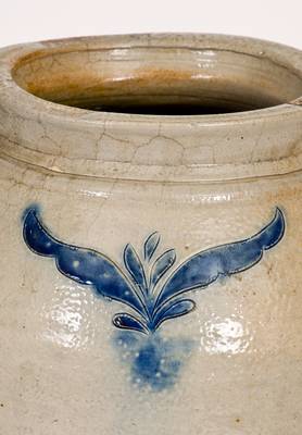 Very Fine Vertical-Handled Stoneware Jar with Incised Decoration, Manhattan, circa 1790