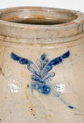 Very Fine Vertical-Handled Stoneware Jar with Incised Decoration, Manhattan, circa 1790