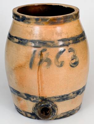 New York State Stoneware Water Cooler with Civil War 