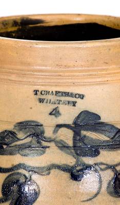 Very Rare T. CRAFTS & CO. / WHATELY, MA Stoneware Pedestal Water Cooler