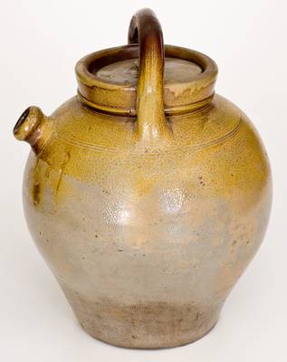 Very Rare ORCUTT & CRAFTS / PORTLAND, ME Stoneware Lidded Spouted Jar w/ Iron-Oxide Dip