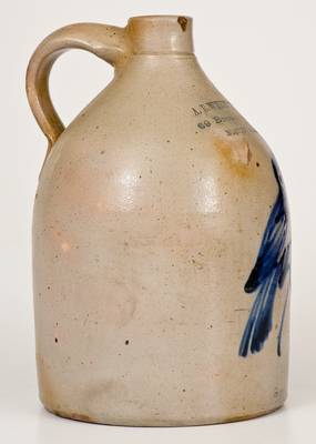 A.B. WHEELER / BOSTON, MASS Advertising Bird Jug attrib. Fort Edward, NY