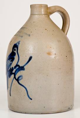 A.B. WHEELER / BOSTON, MASS Advertising Bird Jug attrib. Fort Edward, NY