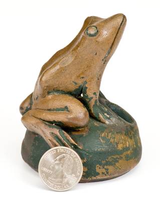 Scarce Anna Pottery 1879 Frog Inkwell