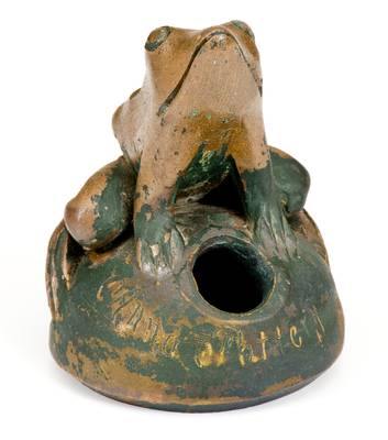 Scarce Anna Pottery 1879 Frog Inkwell