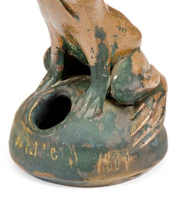 Scarce Anna Pottery 1879 Frog Inkwell